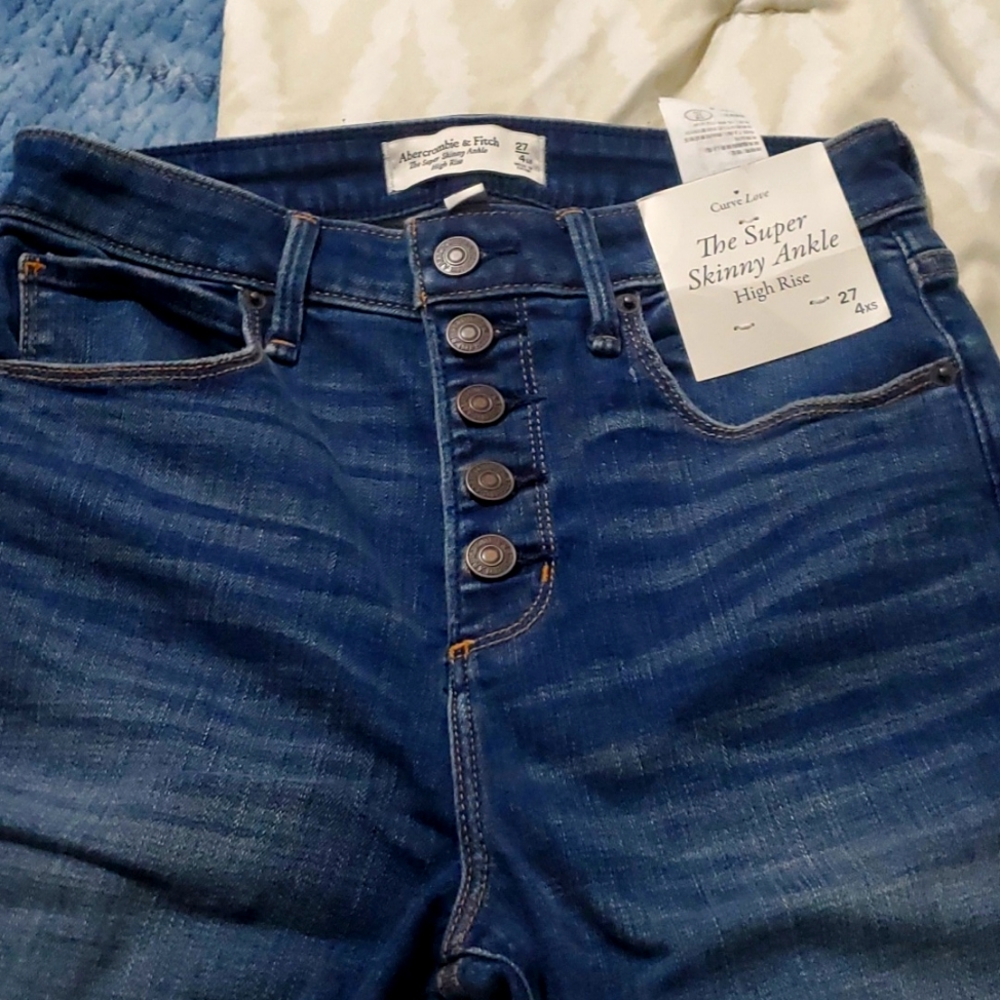Abercrombie and fitch skinny high rise jeans
